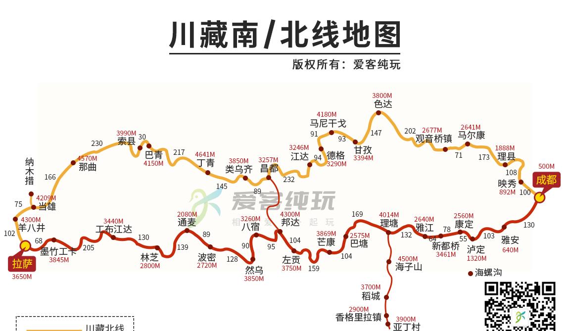 川藏南北線地圖