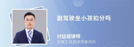 副駕駛坐小孩扣分嗎