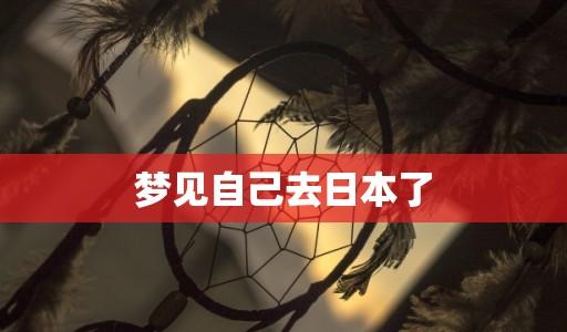 夢見自己去日本了