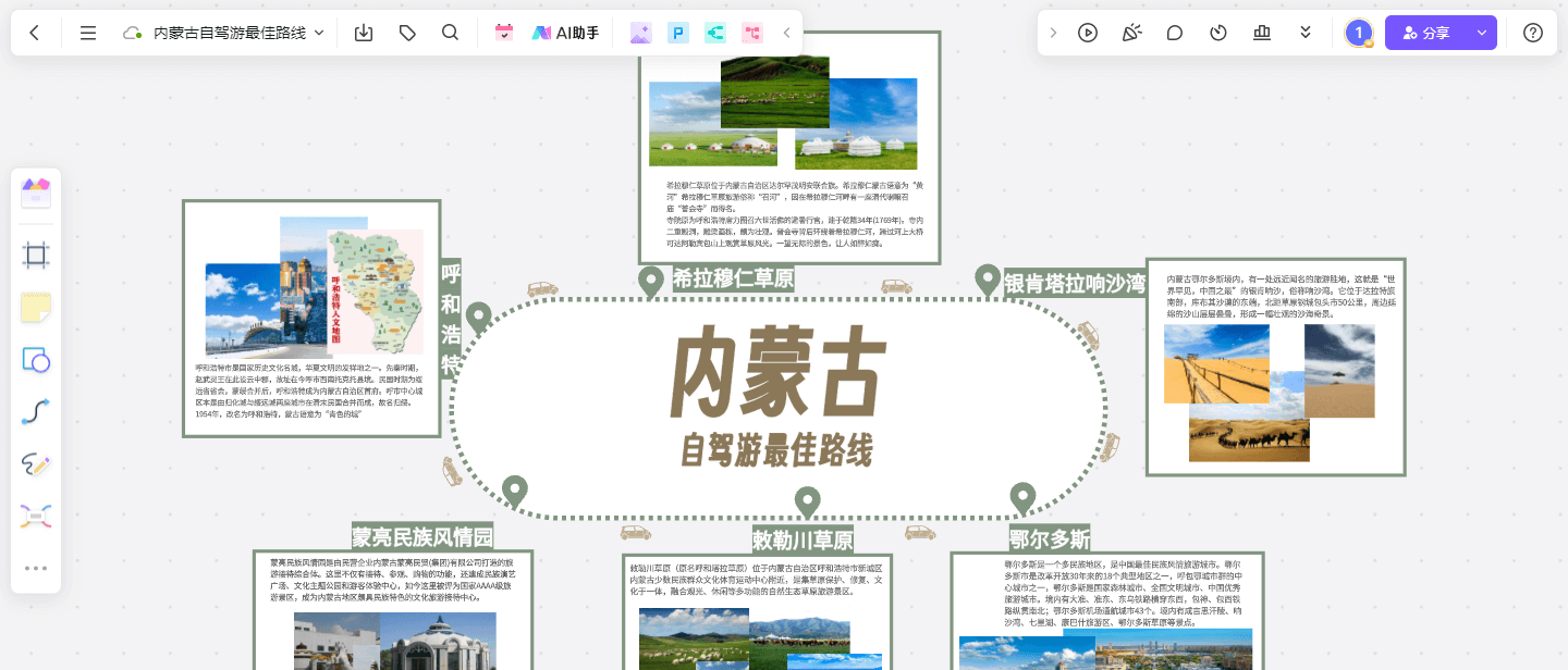 內蒙古自駕游最佳路線模板