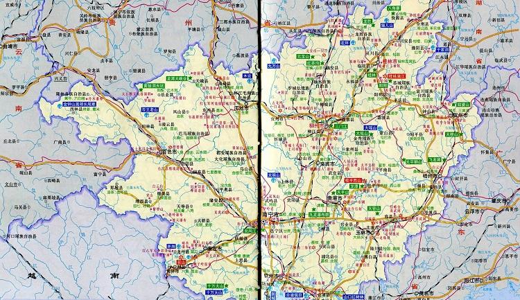 廣西旅游地圖高清版