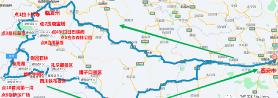 西安自駕甘肅自駕游最佳路線圖_西安出發甘肅旅游路線攻略5天_西安到甘肅旅游自駕游