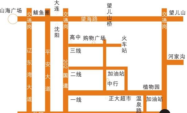 熊岳天沐溫泉自駕游線路圖