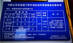 馬鞍山火車站停車場怎么收費,停車場收費標準